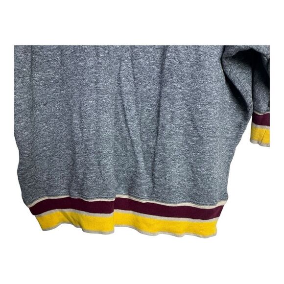 Current Elliott the cropped sleeve sweatshirt heather with stripe size 0 - Picture 3 of 6
